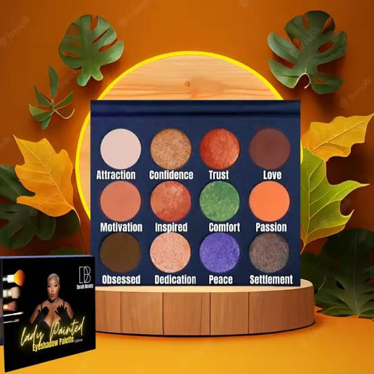 12-Color Eyeshadow Palette (Gentle Flawless Pigment Makeup)